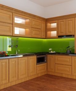 Tủ bếp gỗ sồi Nga Tủ bếp gỗ sồi Nga