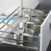 GIÁ ĐỂ XOONG THANH VUÔNG DẸT INOX 304 RAY GIẢM CHẤN GẮN LIỀN (LẮP MẶT NGĂN KÉO)