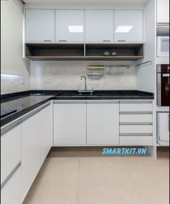 Tủ bếp gỗ Laminate thiết kế đơn giản Tủ bếp gỗ Laminate thiết kế đơn giản