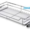 GIÁ ĐỂ XOONG THANH VUÔNG DẸT INOX 304 RAY GIẢM CHẤN GẮN LIỀN (LẮP ĐƯỢC TRONG TỦ VÀ MẶT NGĂN KÉO)